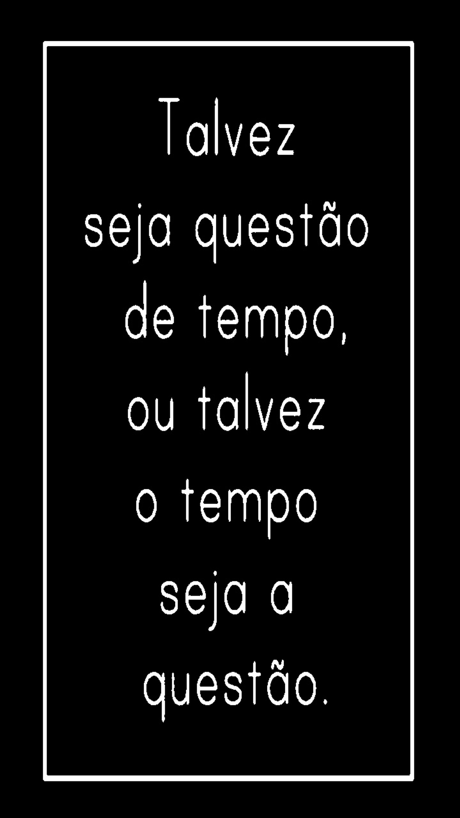 A black and white photo of a quote that reads,'i have a question to tell you (bad, brasil, frase, palavras, poema)