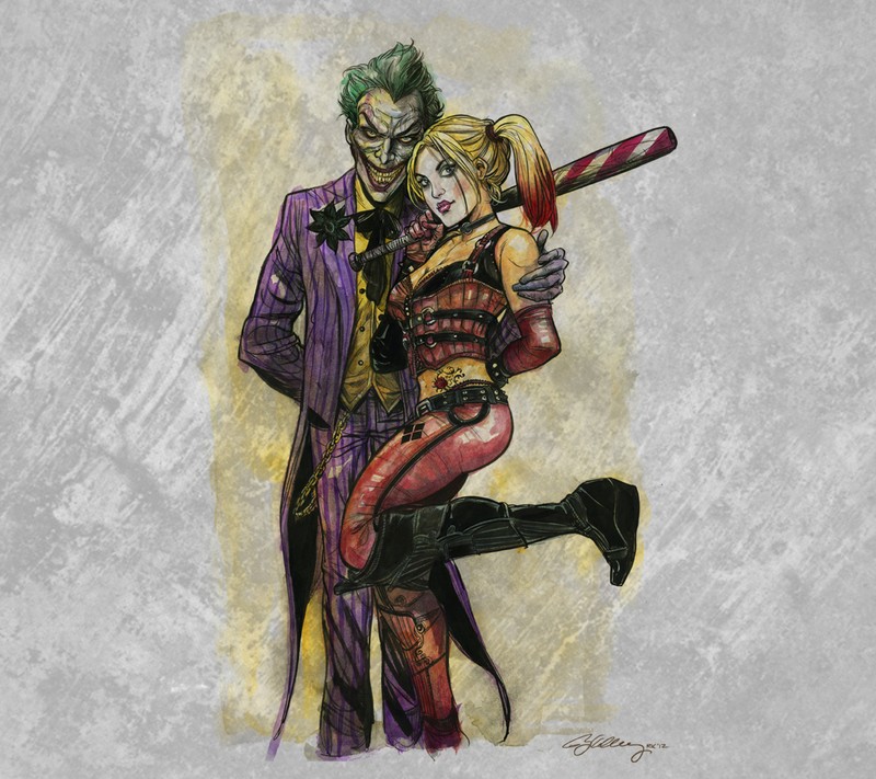 Бэтмен и харли обнимаются (harley joker, обои, zedge)