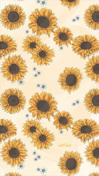 aesthetic, sunflower wallpaper