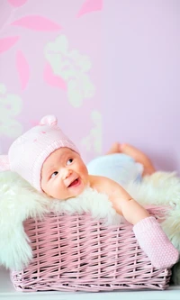 baby girl, cute, pink