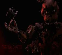 Nightmare Animatronic Holding a Top Hat in Darkness