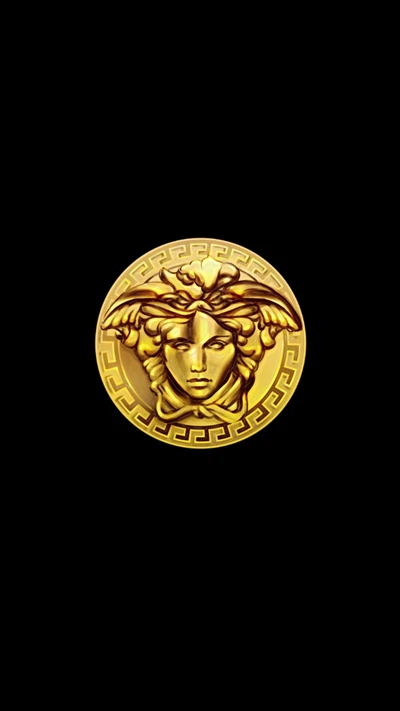 gold, medusa, versace