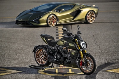 Ducati Diavel 1260 y Lamborghini Sián FKP 37: Una fusión de potencia y diseño