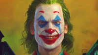 Retrato vibrante del Joker: una interpretación artística cautivadora