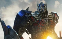 Optimus Prime: Der ikonische Transformer in kampfbereiter Haltung