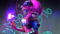 akali, kda, art, lol, video game