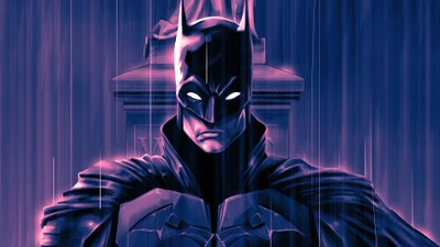 Dunkel und intensiv: Batman im Regen - Kunst inspiriert von The Batman (2022)