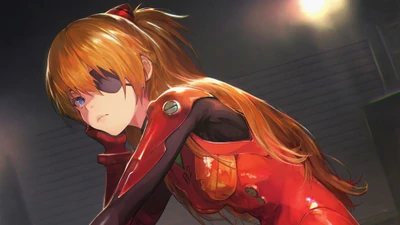 Asuka Langley Soryu in Evangelion: Ein nachdenklicher Moment