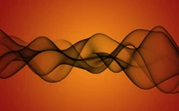 Dynamic Waves of Energy on an Orange Background