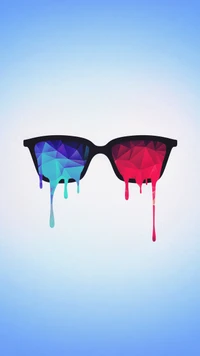 ios, glasses, table, cloud, liquid wallpaper