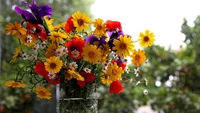 bouquet de fleurs, arrangement floral, plante, fleurs coupées, fleuristerie