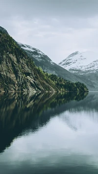 natur, wasser, berg, wolke, natürliche landschaft