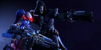 Figurines d'action Overwatch : Carmine et le duo de super-vilains en action