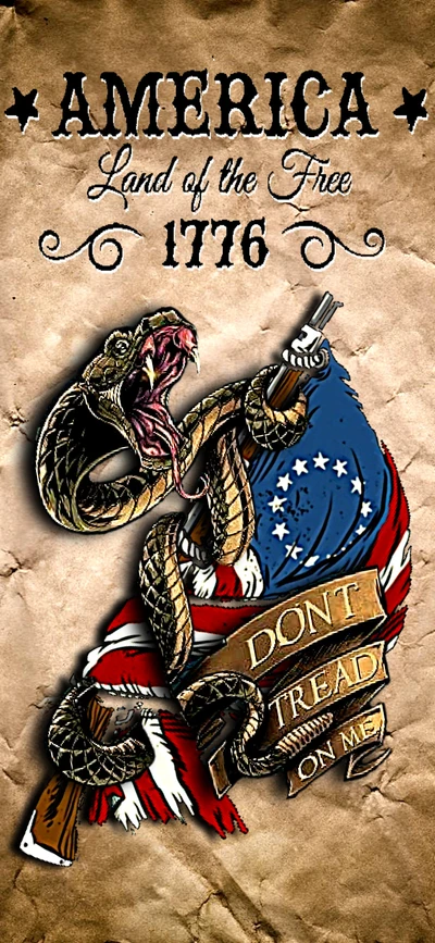 1776, america, dont tread on me, freedom