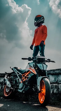 duke 390, ktm, rider