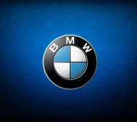 BMW Logo on a Blue Background