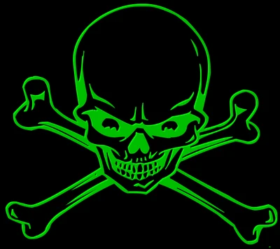 green, skull