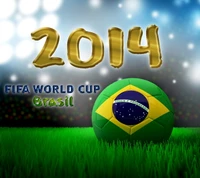 2014, brasilien, fifa, fahne, fußball