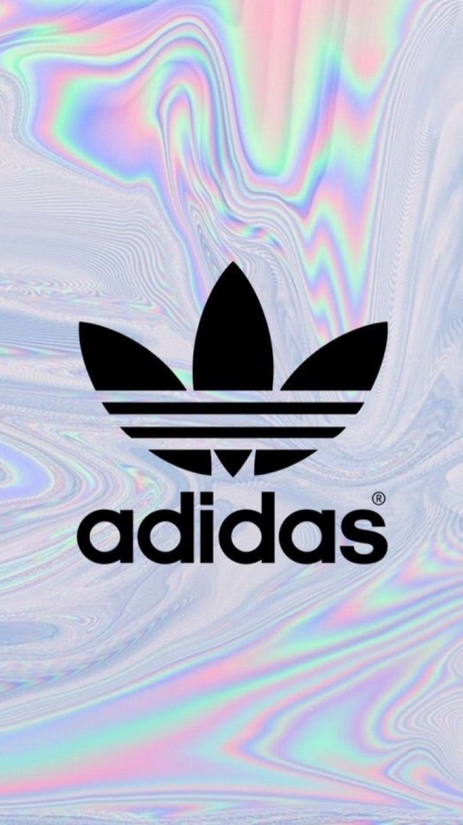 Adidas logo on a holographic background (abstract, abstract digital, adidas, butterfly, digital)