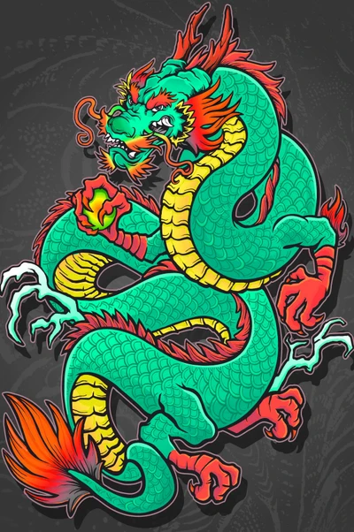 abstract, art, colorful, dragon, vector