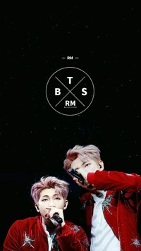 RM do BTS se apresentando sob um céu estrelado