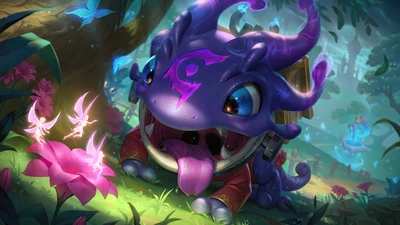 Téléchargez le fond d'écran arcaniste, arcanist, kogmaw, art visuel, league of legends