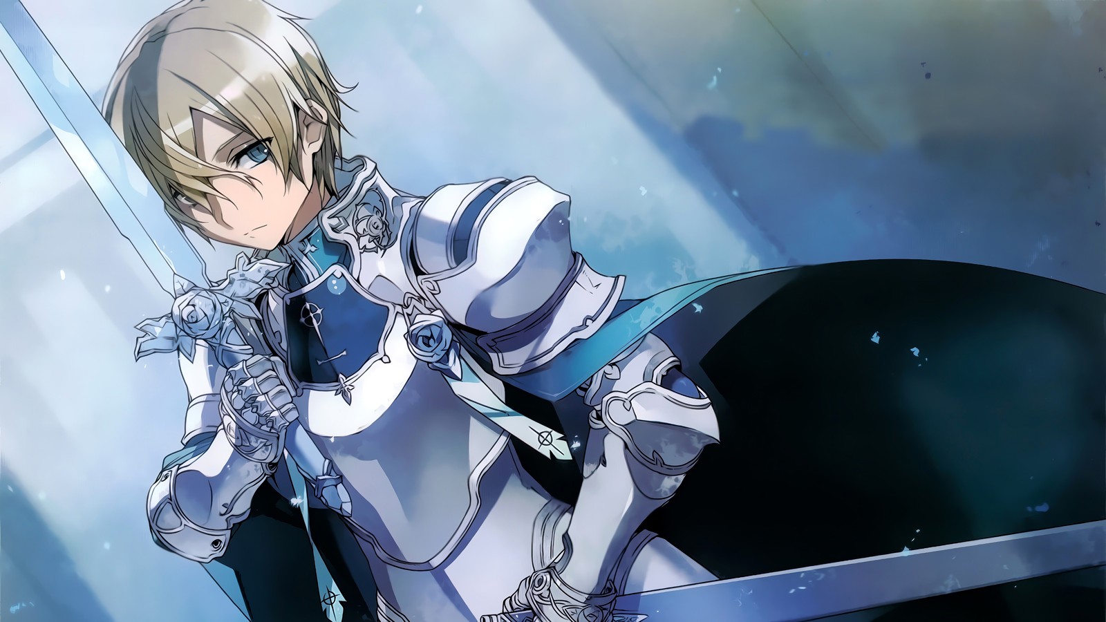 eugeo, blue rose sword, sao, sword art online alicization, anime wallpaper