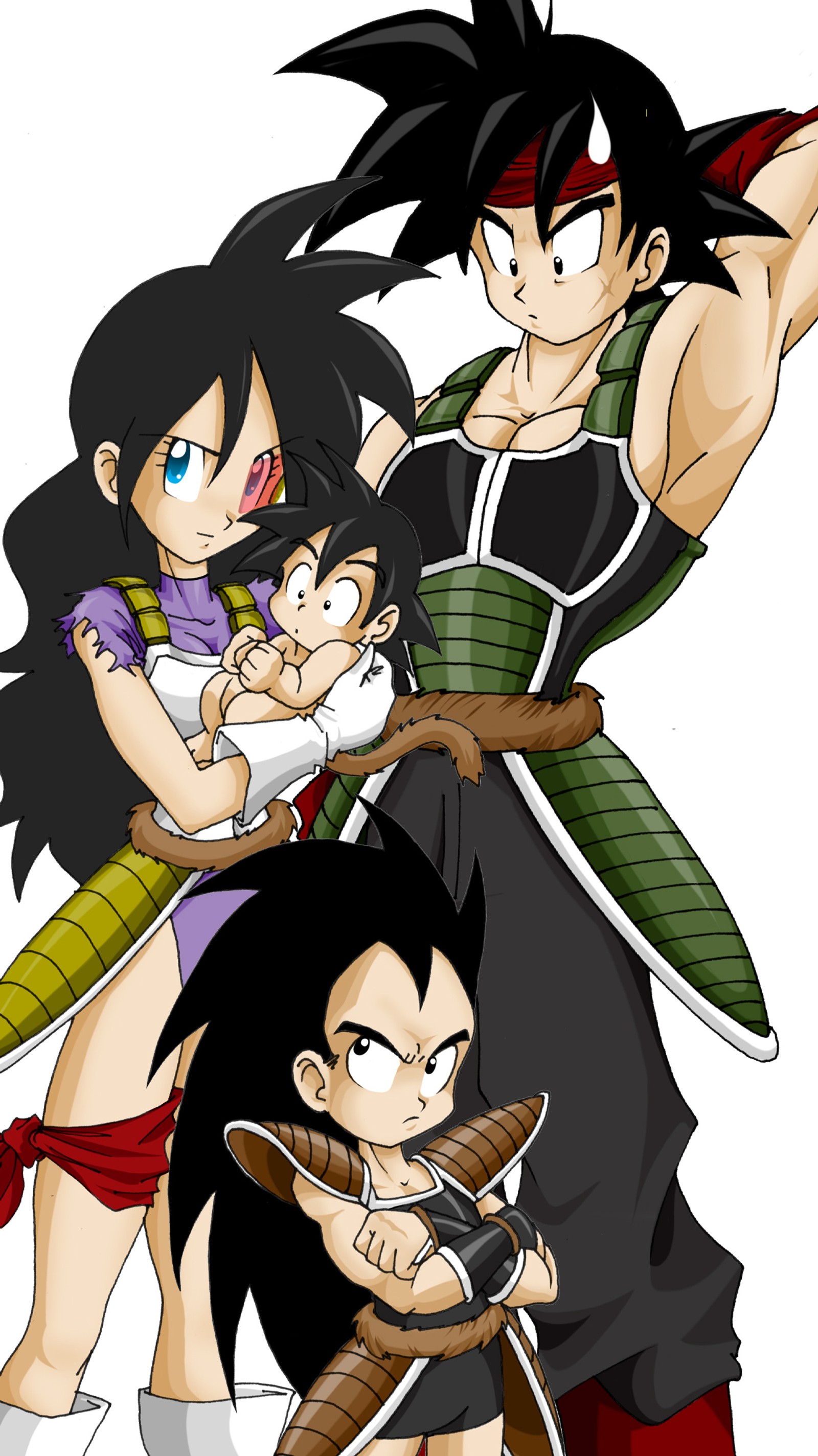 Lade bardock, goku, raditz Hintergrund herunter