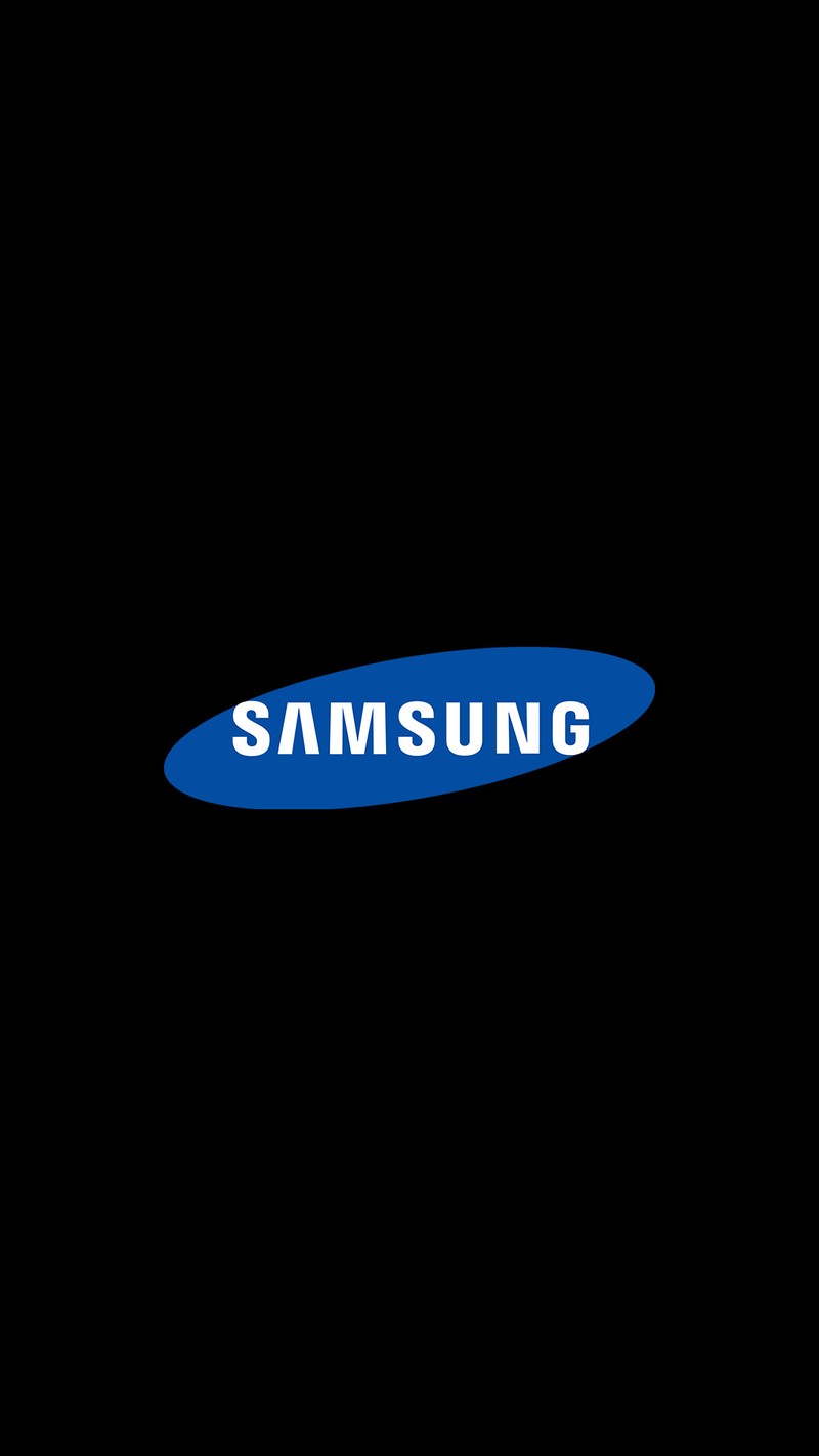 Крупный план логотипа samsung на черном фоне (2017, чёрный, синий, край, галактика)