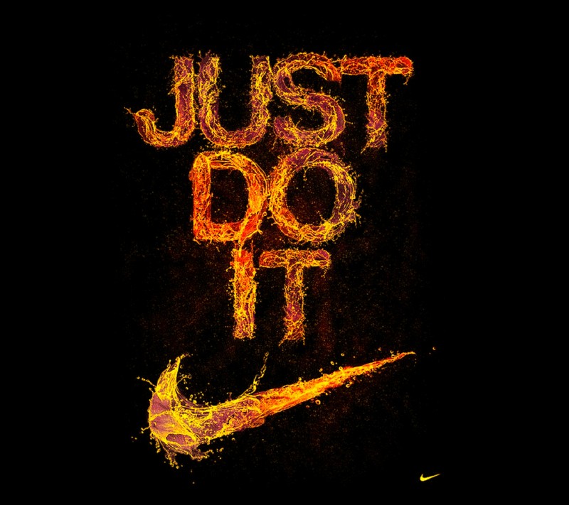 Обои nike just do it (чёрный, делать, it, просто, логотип)