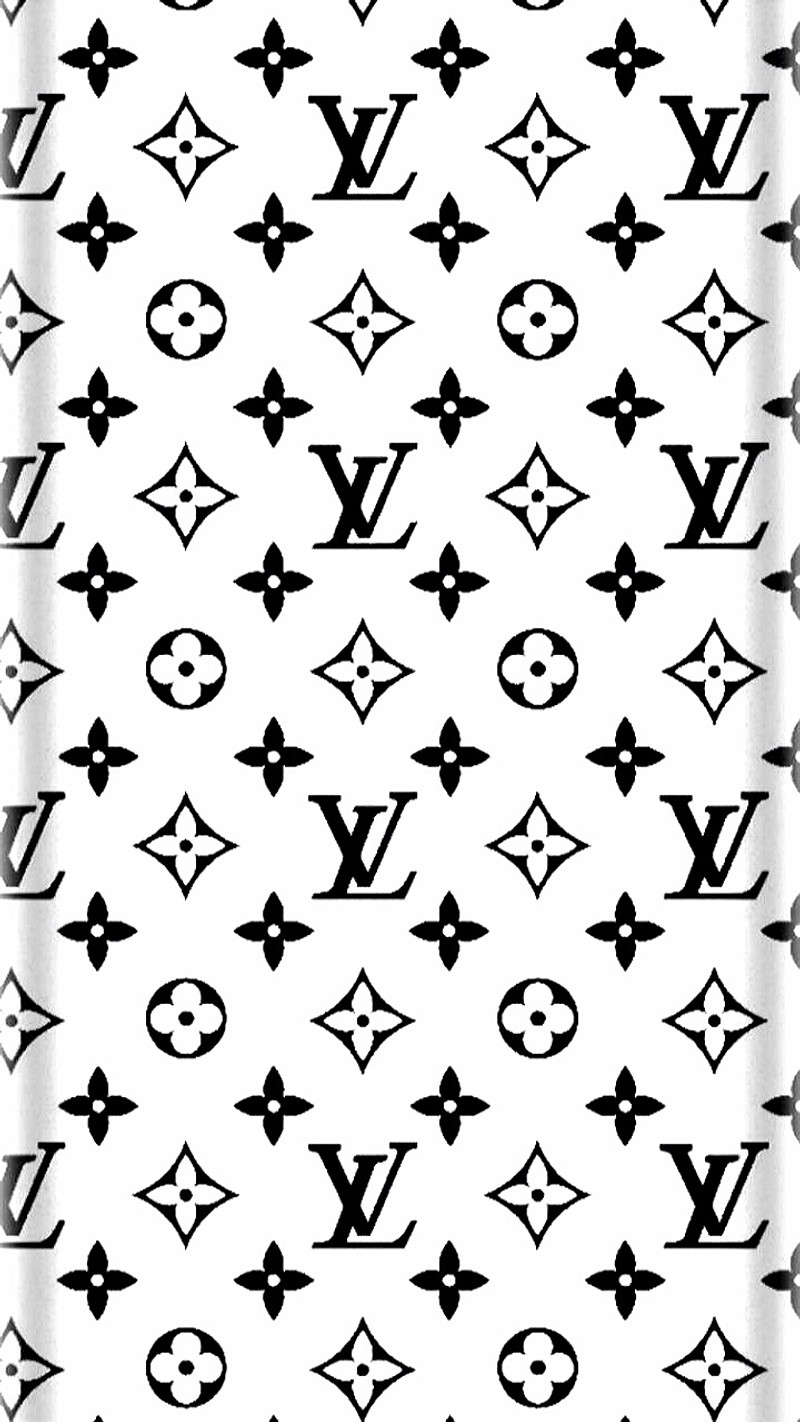 Черно-белый узор louis vuitton (версаль, versace, белый)