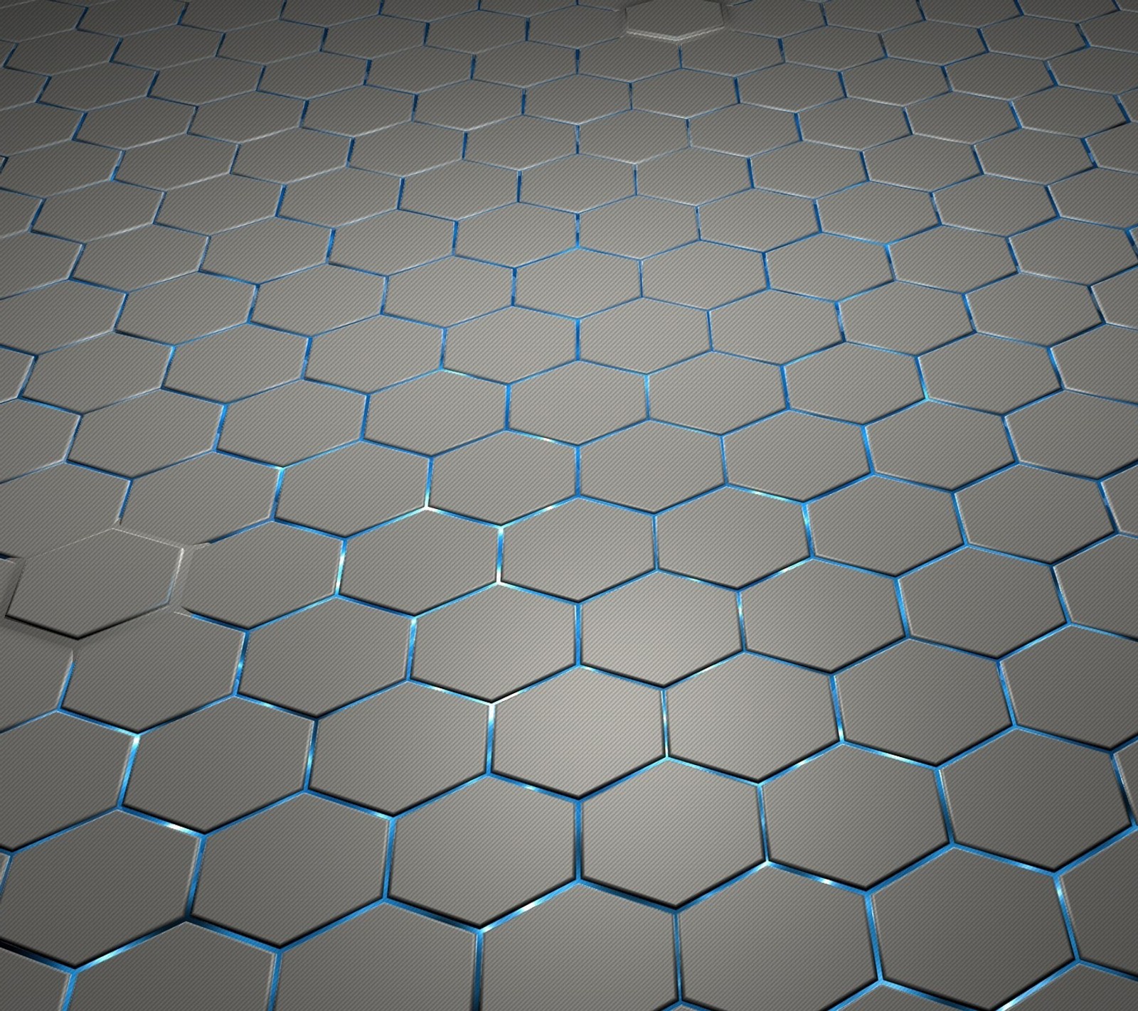 techno, hexagon, gray Download Wallpaper