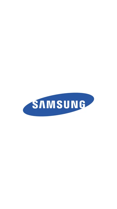 Logo Samsung dans un ovale bleu avec texte blanc