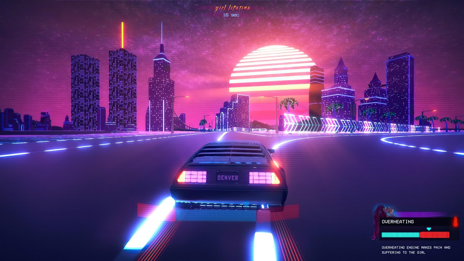 Скачать обои ретровейв, retrowave, ночь, город, машина