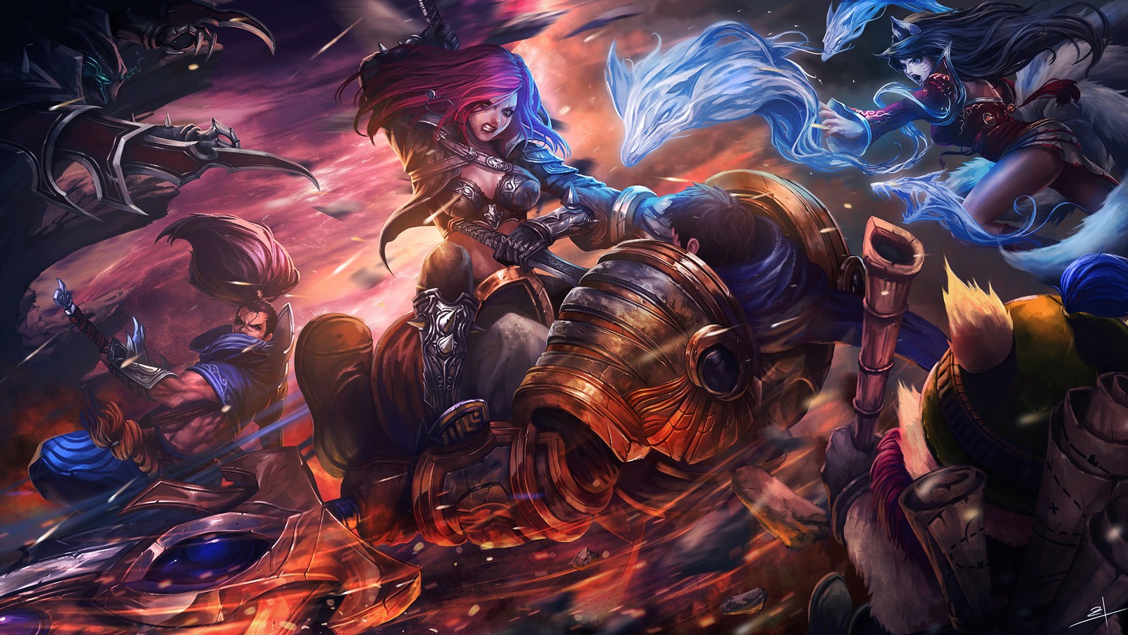 fan art, art, league of legends, pc game, demon wallpaper