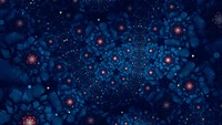 Electric Blue Fractal Patterns in Cosmic Space