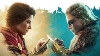 Kassandra e Eivor feminina se enfrentam em um crossover impressionante de Assassin's Creed Valhalla e Odyssey