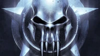 helmet, skull, bone, supervillain, logo wallpaper