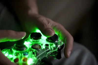 joystick, xbox, playstation 4, verde, instrumento eletrônico