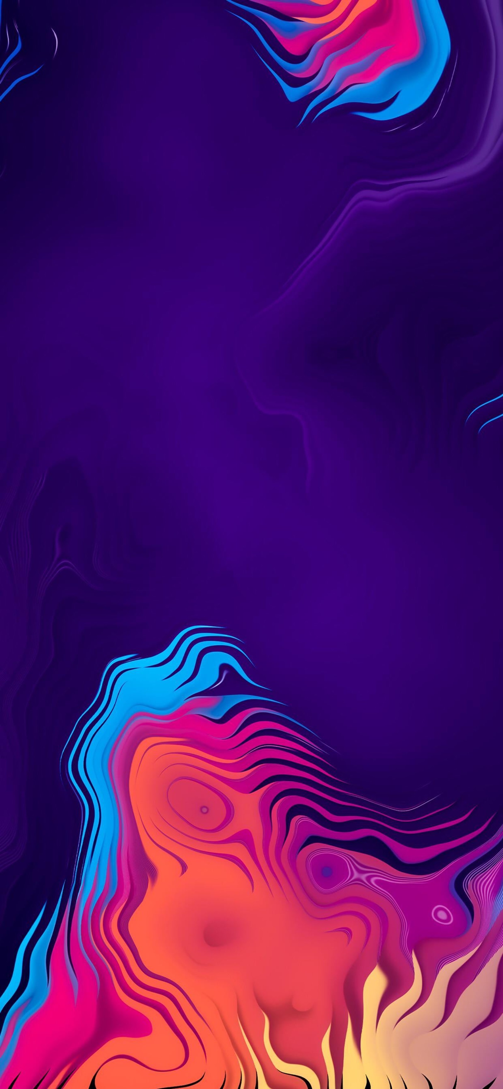 A close up of a colorful abstract painting with a black background (art, graphic design, purple, azure, violet)