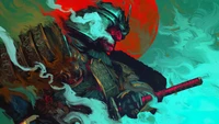 samurai, fantasy, art, digital art wallpaper