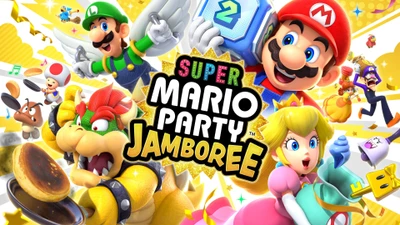 super mario festa jamboree, jogos 2024, nintendo switch, jogos, papel de parede 4k