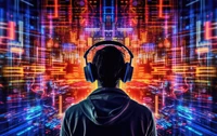 dj, surreal, man, digital art, ai art wallpaper