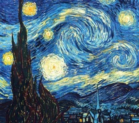 Noche estrellada: Un torbellino vibrante de belleza celestial de Van Gogh