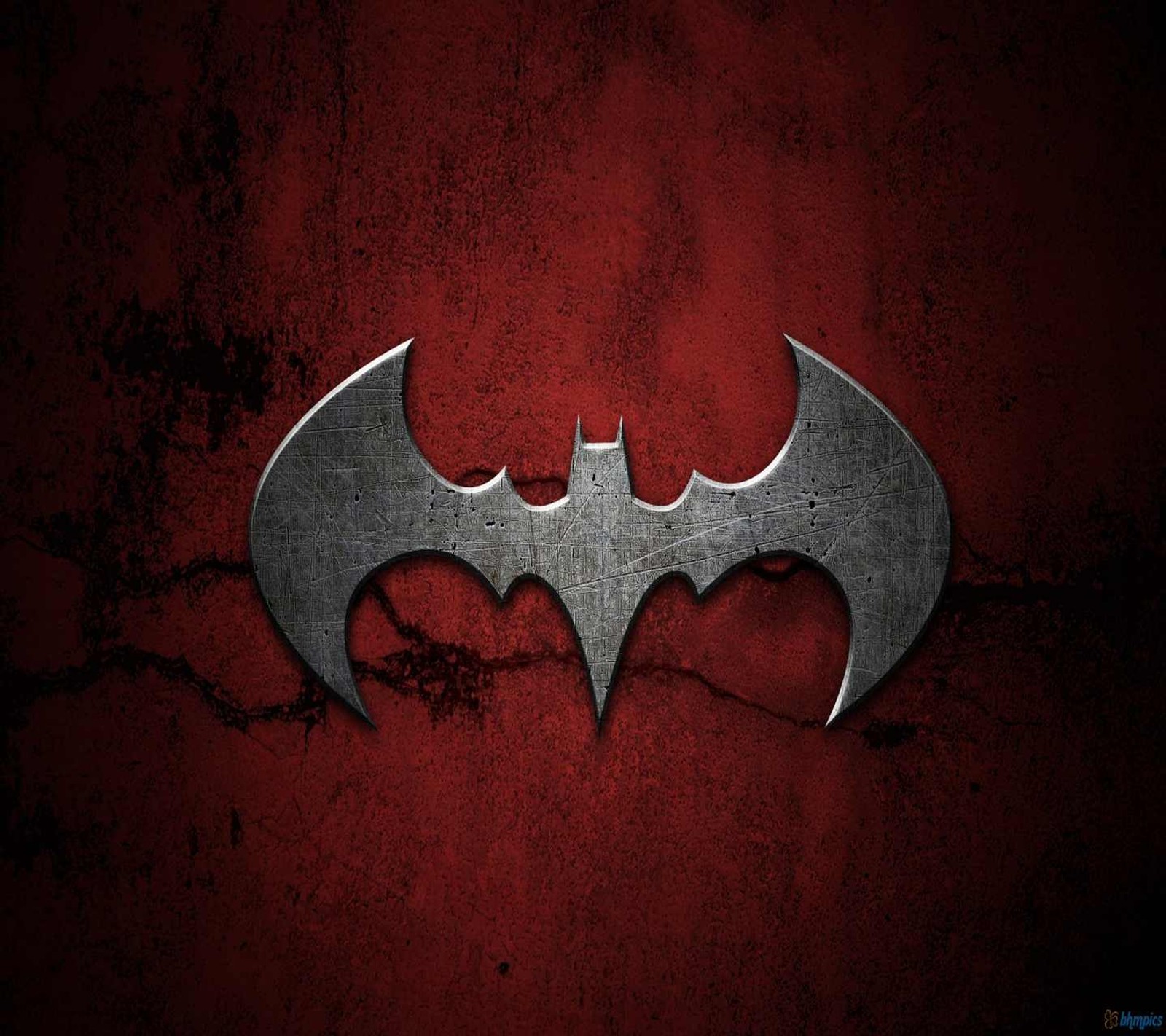 Logo de batman en un fondo rojo (batman, logotipo, rojo)