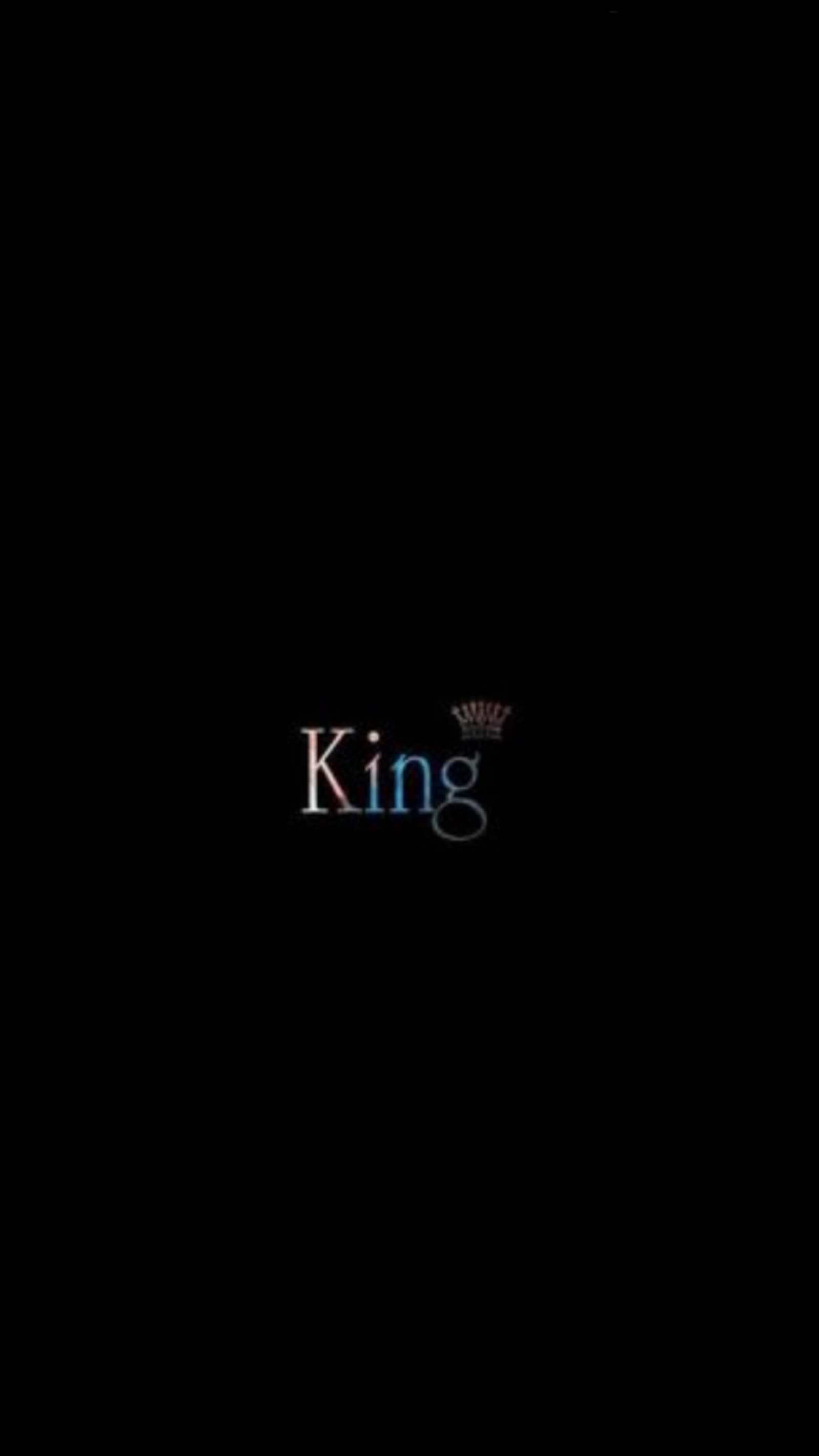 A black background with a king and queen logo on it (black, die, faith, fondo, galaxy)