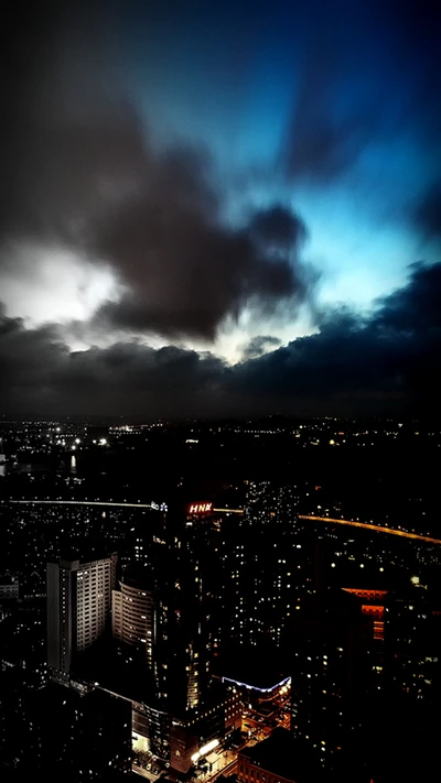 cidade, luzes, noite