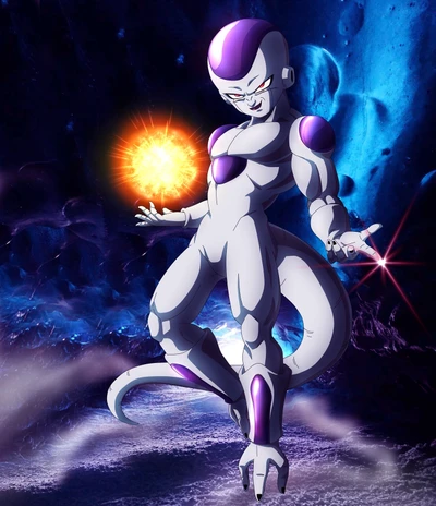 Freeza Unleashing Power in the Dragon Ball Universe