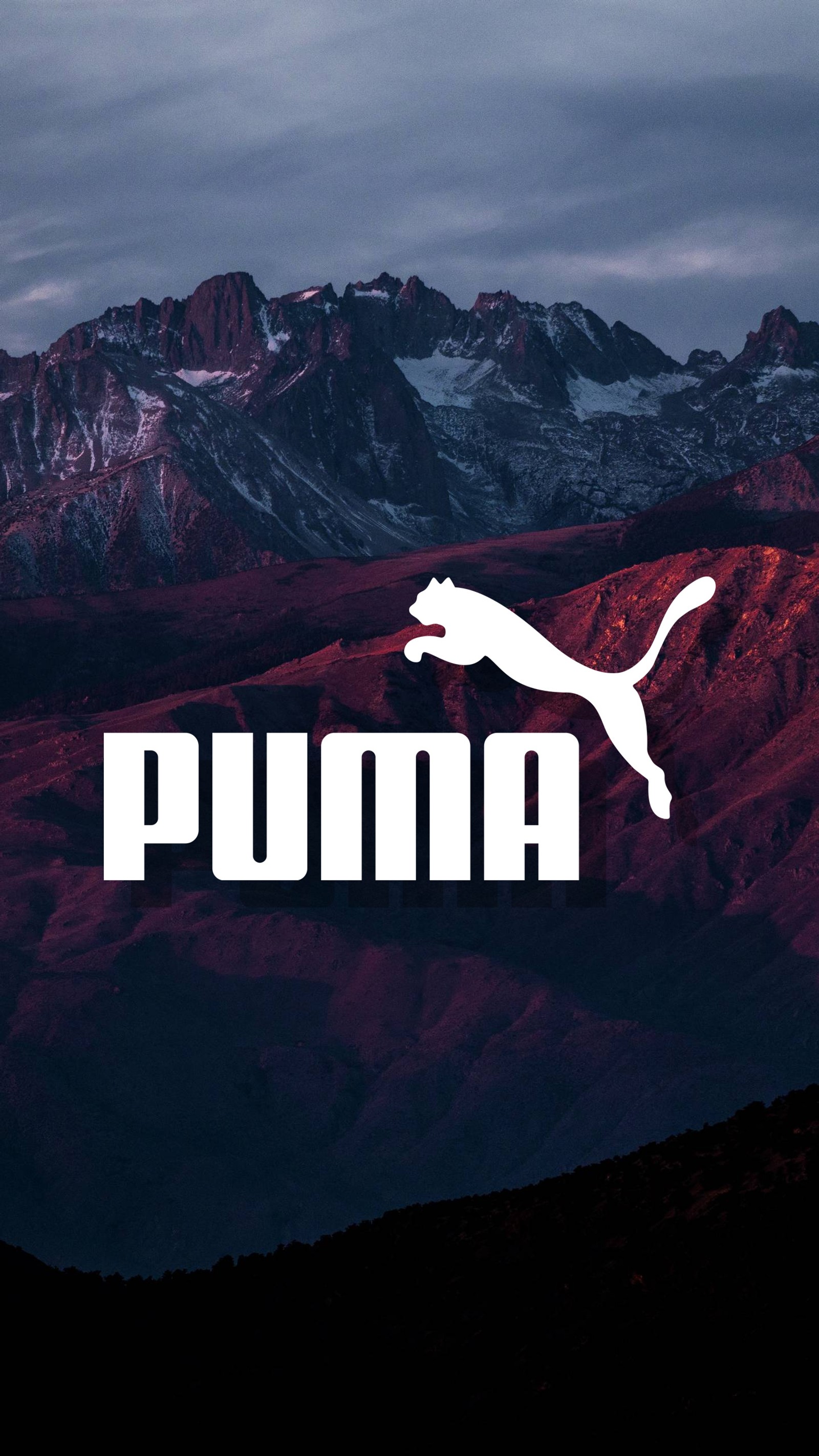 Um close de uma montanha com o logotipo da puma (marcas, logotipo, logotipos, minimalista, montanha)