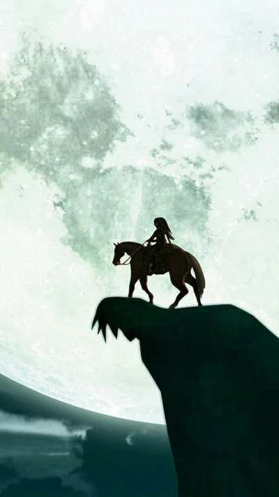 epona, horseback, legend, legend of zelda, moon